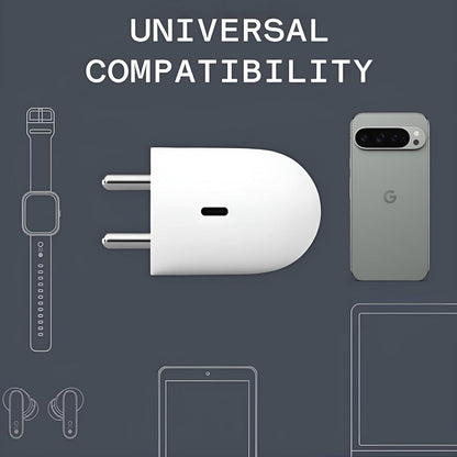 45W USB-C Fast Charger Adapter | Compatible with Pixel 10/10 Pro, 9 Pro/9/9a, 8 Pro/8/8a, 7 Pro/7/7a, 6 Pro/6/6a, Pixel Fold, Pixel Tablet, Chromebooks & Laptops | Quick Charge (White)